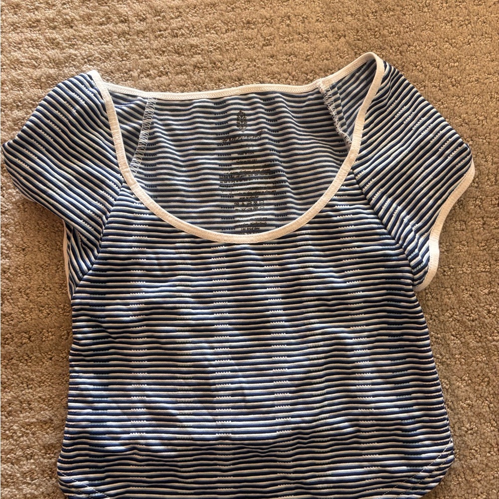 FREE PEOPLE Striped Short Sleeve Top XS/S